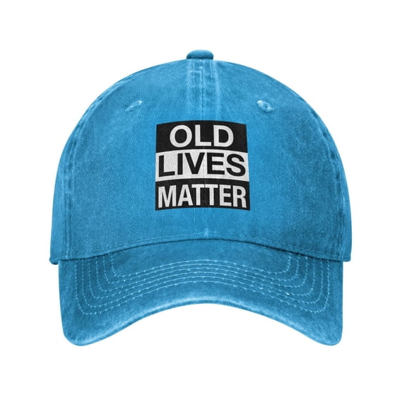 Old Lives Matter Unisex Adult Washed Denim Cotton Sport Outdoor Baseball Cap Adjustable Cowboy Baseball Hat