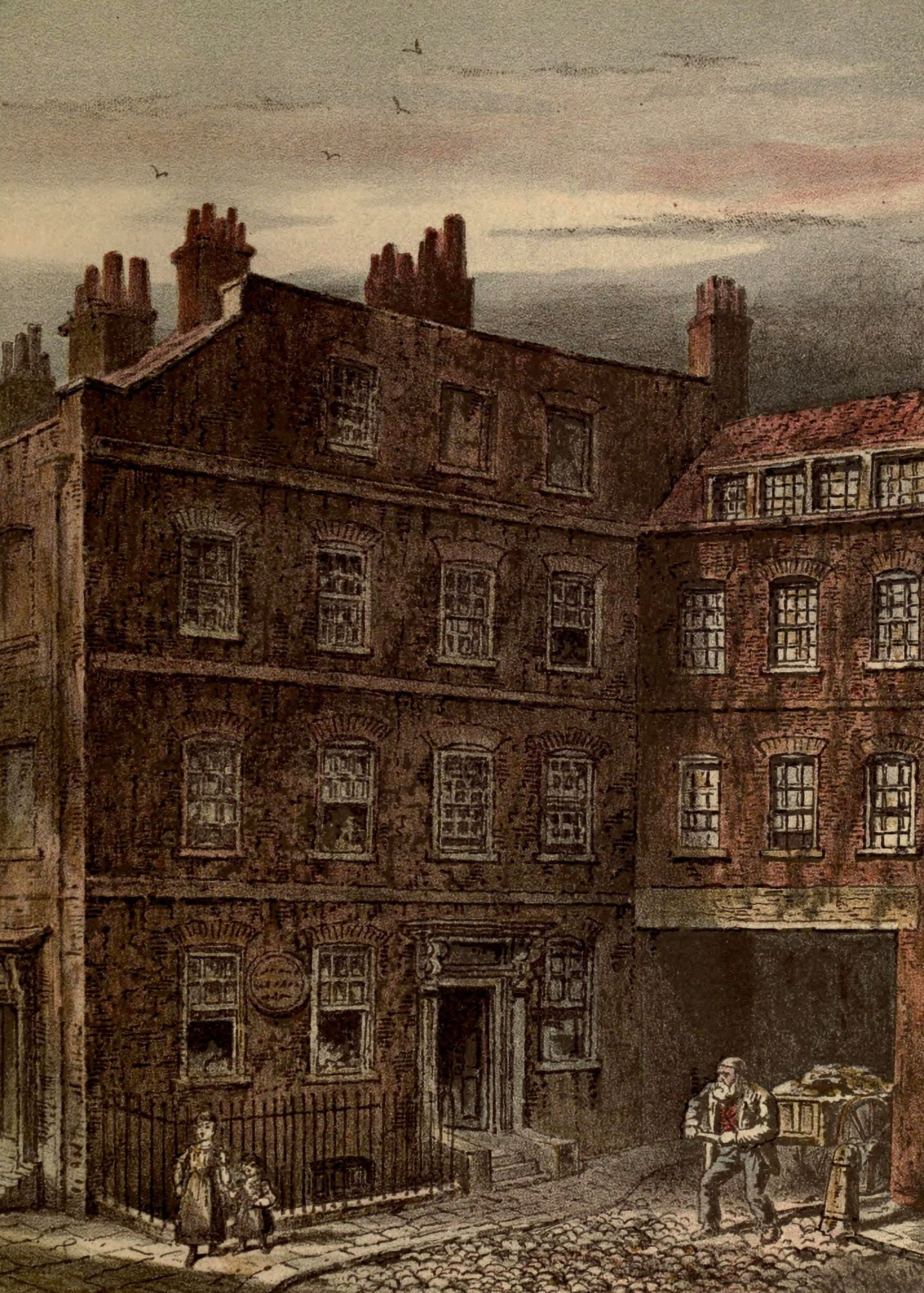 Old London 1900 Dr Johnsons House Gough Sq Canvas Art - Waldo Sergeant (24 x 36)