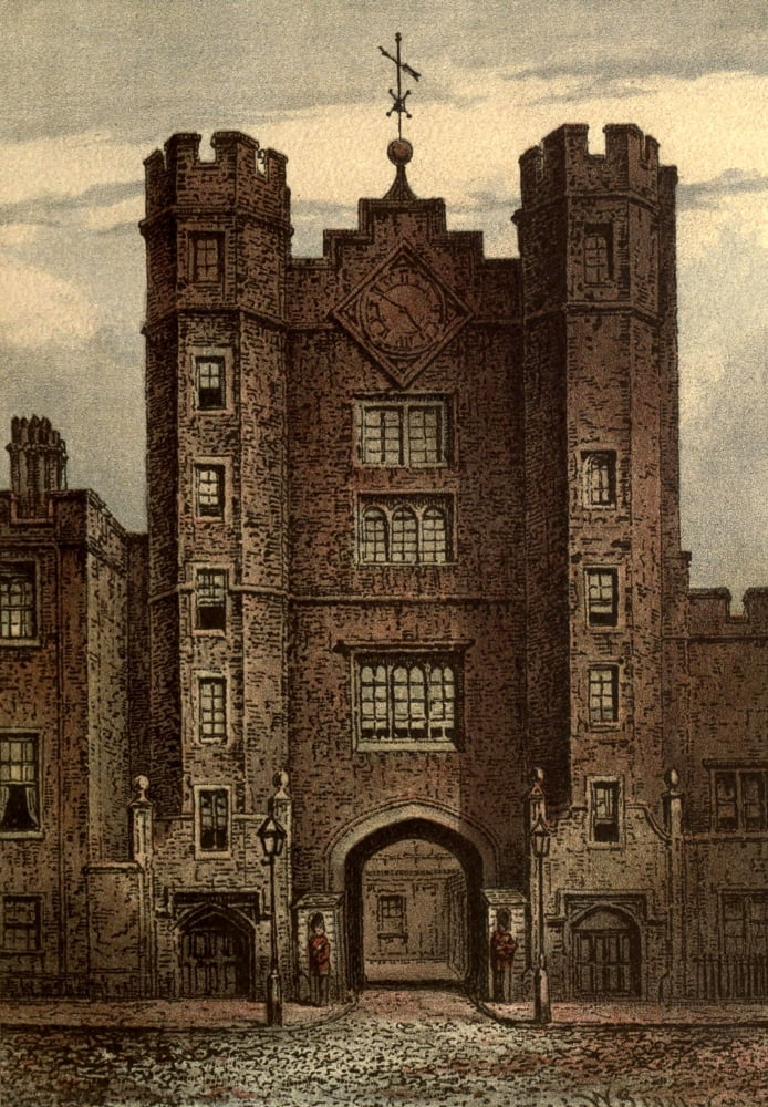 Old London 1900 Gateway St James Palace Canvas Art - Waldo Sergeant (18 x 24)