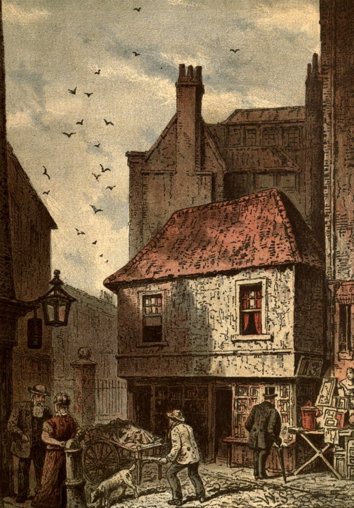 Old London 1900 Old shop Clare Market Canvas Art - Waldo Sergeant (18 x 24)