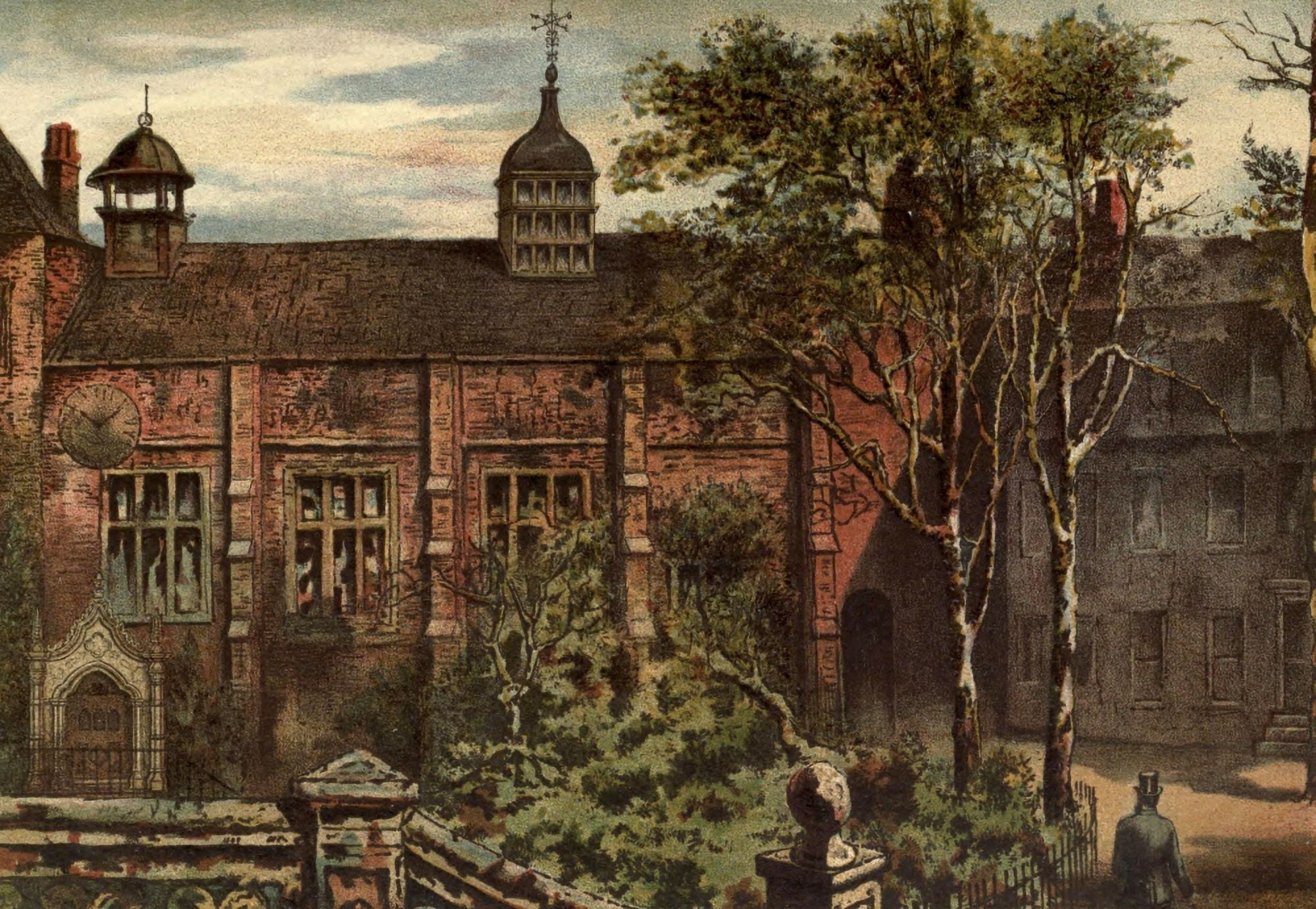 Old London 1900 Staple Inn First Court Canvas Art - Waldo Sergeant (18 x 24)