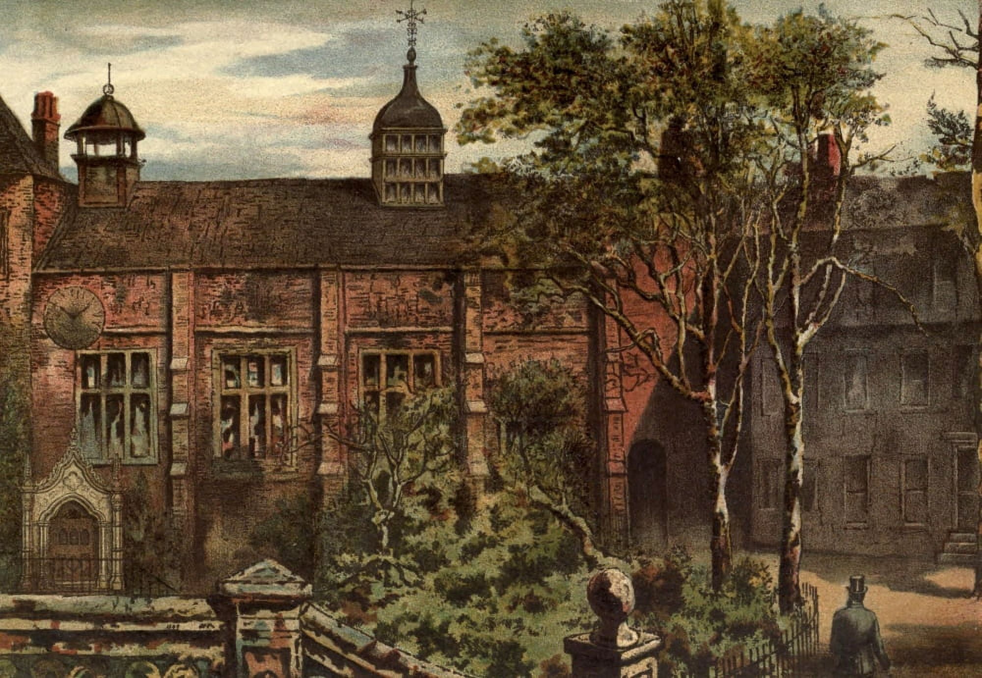 Old London 1900 Staple Inn First Court Canvas Art - Waldo Sergeant (24 x 36)