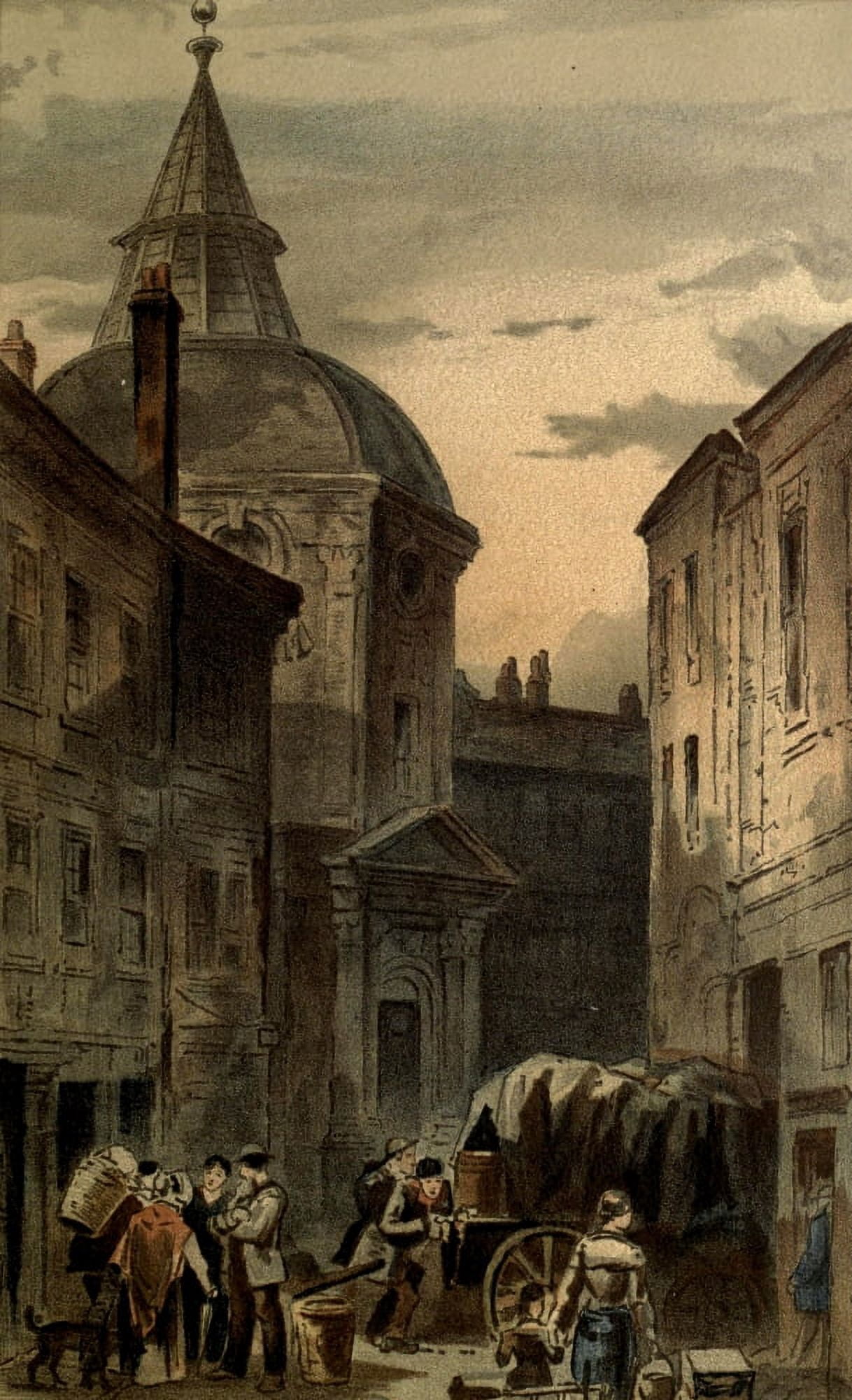 Old London 1900 Warwick Lane Newgate St Canvas Art - Waldo Sergeant (24 x 36)