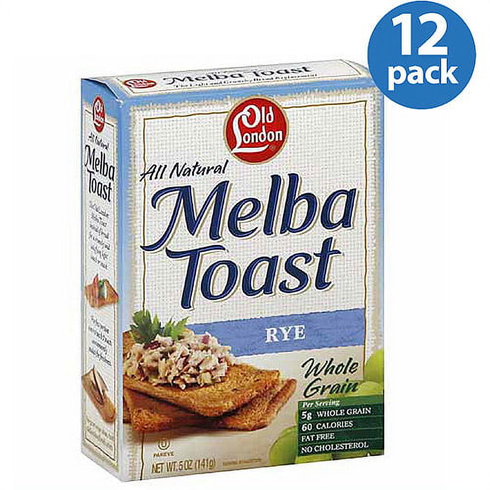 Old London All Natural Rye Melba Toast, 5 oz (Pack of 12)