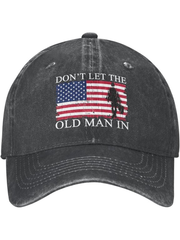 Baseball Caps Don't Let Old Man in Baseball Hat