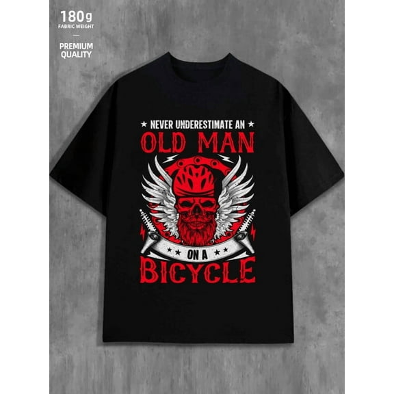 Old Man Biker men's funny humor 180G 100% Cotton black y2k wife Retro Unisex Shirt Cotton tshirts Casual Unisex Shirt Graphic Tee tshirts Trendy Unisex Shirt Printed tshirts