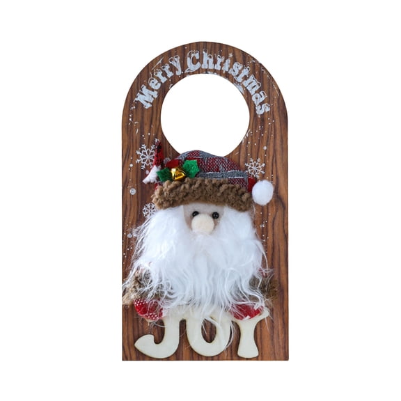 Old Man Christmas Door Hanging Decorations Shopping Mall Window Wooden Handicraft Scene Arrangement