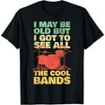 thumbnail image 1 of Old Man Drumming Dad Drummer Father Rock&Roll Band - Drummer T-Shirt, 1 of 3