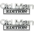 thumbnail image 1 of Old Man Edition Car Emblem - 3D Metal Badge (2-Pack) Zinc Alloy Waterproof & Rustproof Decal for Fender Tailgate Bumper - Compatible with Truck SUV Auto Accessories, 1 of 2