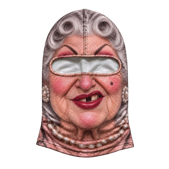 Old Man Face Ski Mask, Funny Realistic Printed Full Face Cover for Men and Women, Warm Wind-Blocking Neck and Head Mask for Skiing, Snow Sports, Outdoor Winter Activities, Parties, A