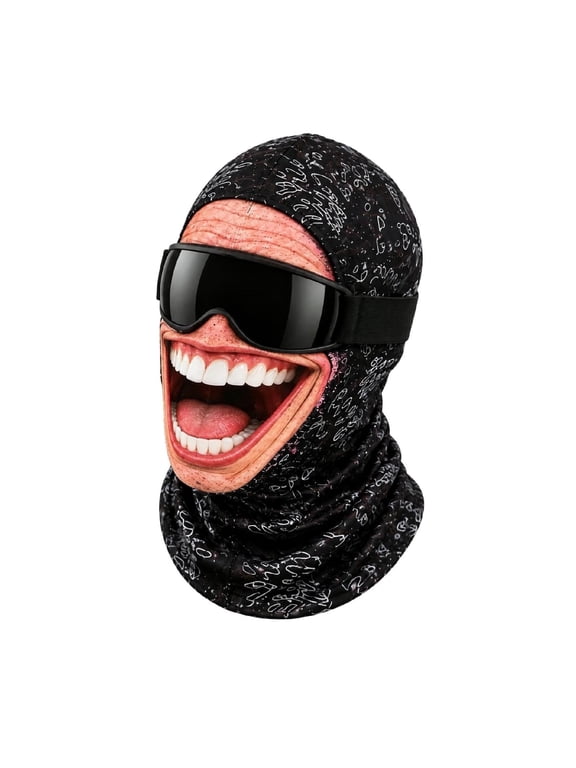 Old Man Funny Realistic Face Ski Mask, 3D Print Full Face Ski Mask Balaclava Realistic Face Design, Hilarious Winter Look, Full Head Coverage, Ski Snowboard, Party Photos, Outdoor Fun, Novelty Gift