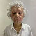thumbnail image 1 of Old Man Halloween Mask Realistic Latex Costume Mask with Moving Mouth for Adults Party Cosplay Haunted House Pranks Halloween Accessories, 1 of 6