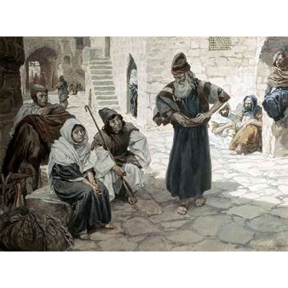 Old Man Invites The Levite Poster Print by James Tissot (9 x 12)