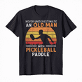 Old Man Pickleball Graphic Design Sport Tee Shirt