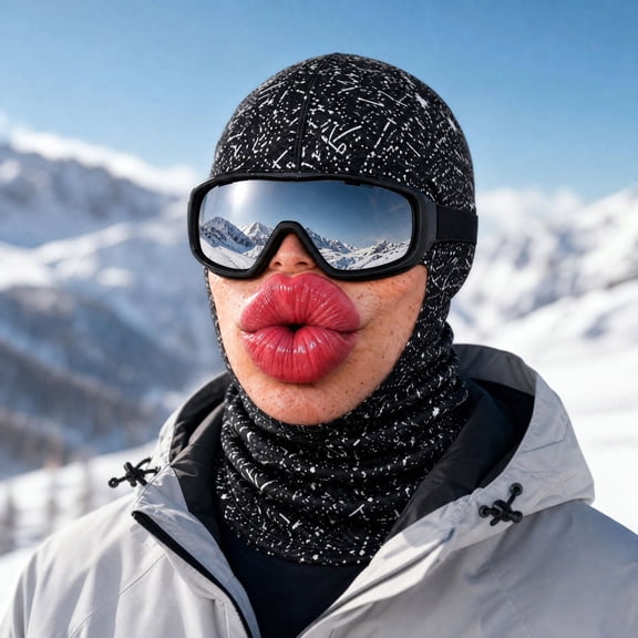 Old Man Ski Mask, Funny Realistic Face Printed Balaclava for Men Women, Full Face Neck Cover, Winter Windproof Warm Headwear, Funny Party Prank Gift, Outdoor Cycling Skiing Snowboarding Gear - I