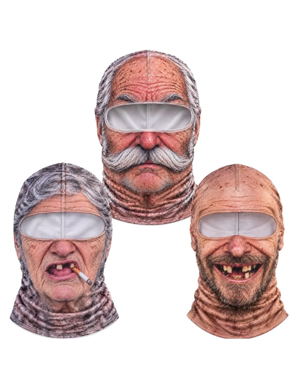 Old Man Ski Mask - Funny Realistic Face Ski Mask 3D Printed Balaclava