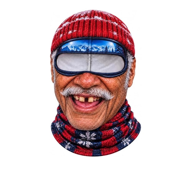 Old Man Ski Mask, Funny Ski Masks for Adults, Novelty Full Face Neck Cover, Winter Windproof Warm Headwear, Funny Party Prank Gift, Outdoor Cycling Skiing Snowboarding Gear