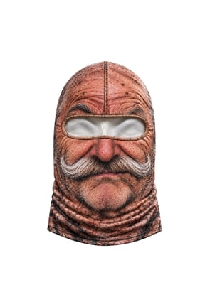 Old Man Ski Winter Face Mask, Balaclava Face Mask Men Funny Gifts, 3D Funny Realistic Face Balaclava Party Gear, Winter Motorcycle Mask for Adults Outdoor Gift