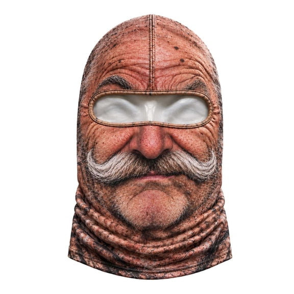 Old Man Ski Winter Face Mask, Balaclava Face Mask Men Funny Gifts, 3D Funny Realistic Face Balaclava Party Gear, Winter Motorcycle Mask for Adults Outdoor Gift