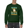 thumbnail image 1 of Old Man With A Corgi Sweatshirt Men -Image by Shutterstock, Male 3X-Large, 1 of 4