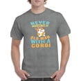 thumbnail image 1 of Old Man With A Corgi T-Shirt Men -Image by Shutterstock, Male 5X-Large, 1 of 4