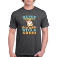 thumbnail image 1 of Old Man With A Corgi T-Shirt Men -Image by Shutterstock, Male Large, 1 of 4