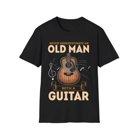 Old Man With A Guitar Player Guitarist Musician Music Lover TShirt