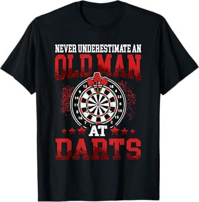 Old Man at Darts Dart Dartsplayer 180 TShirt