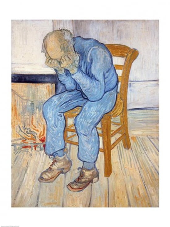 Old Man in Sorrow Canvas Art - Vincent Van Gogh (18 x 24)