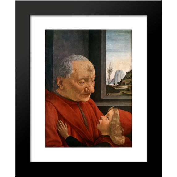 Old Man with a Young Boy 20x24 Framed Art Print by Domenico Ghirlandaio