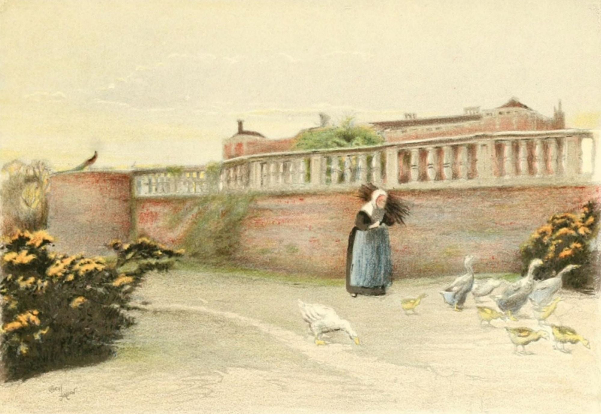 Old Manor Houses 1920 Bramshill House Hants 2 Canvas Art - Cecil Aldin (18 x 24)