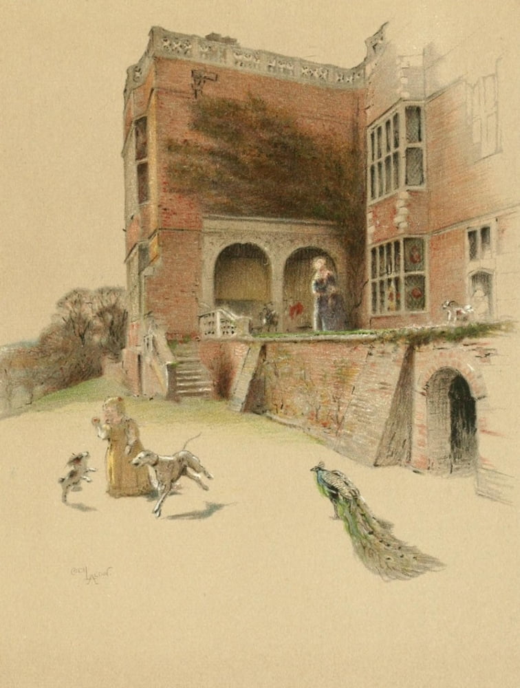 Old Manor Houses 1920 Bramshill Hse Hants Canvas Art - Cecil Aldin (24 x 36)