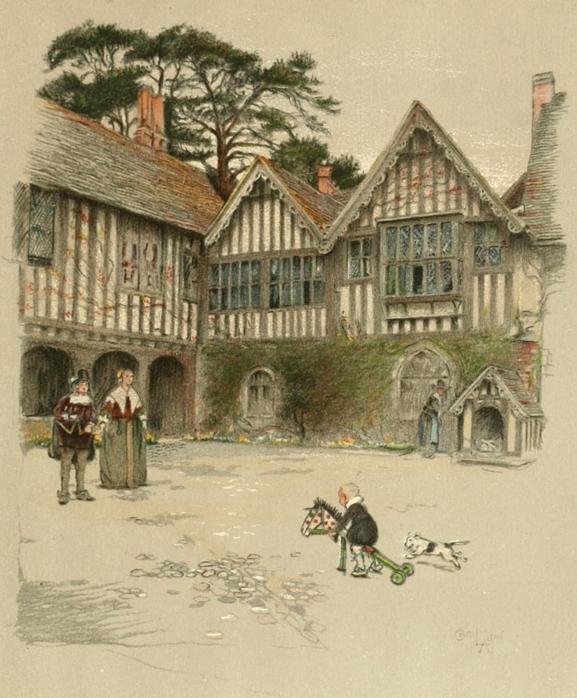 Old Manor Houses 1920 Ightham Mote Kent Canvas Art - Cecil Aldin (18 x 24)