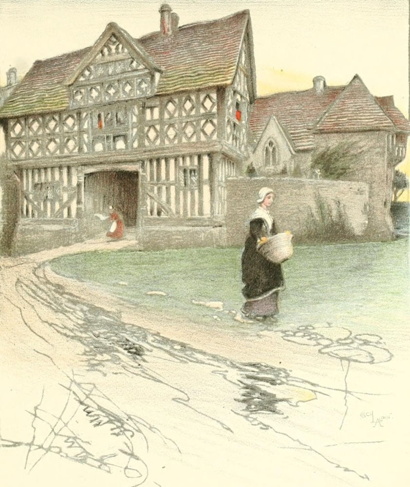 Old Manor Houses 1920 Stokesay Castle Shropshire 2 Canvas Art - Cecil Aldin (24 x 36)