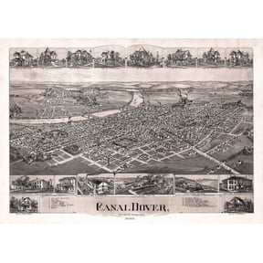 Old Map of Canal Dover Ohio 1899 Tuscarawas County Canvas Art - (18 x 24)