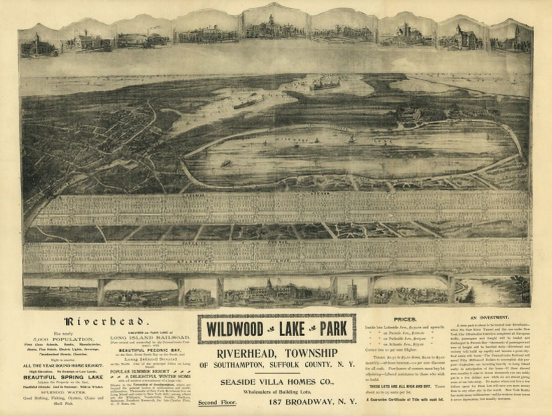 Old Map of Wildwood Lake Park New York 1903 Suffolk County Canvas Art - (24 x 36)