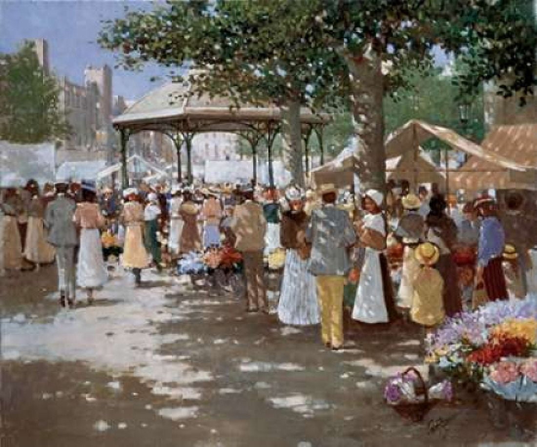 Old Market place I Canvas Art - Carel van Rooijen (20 x 24)