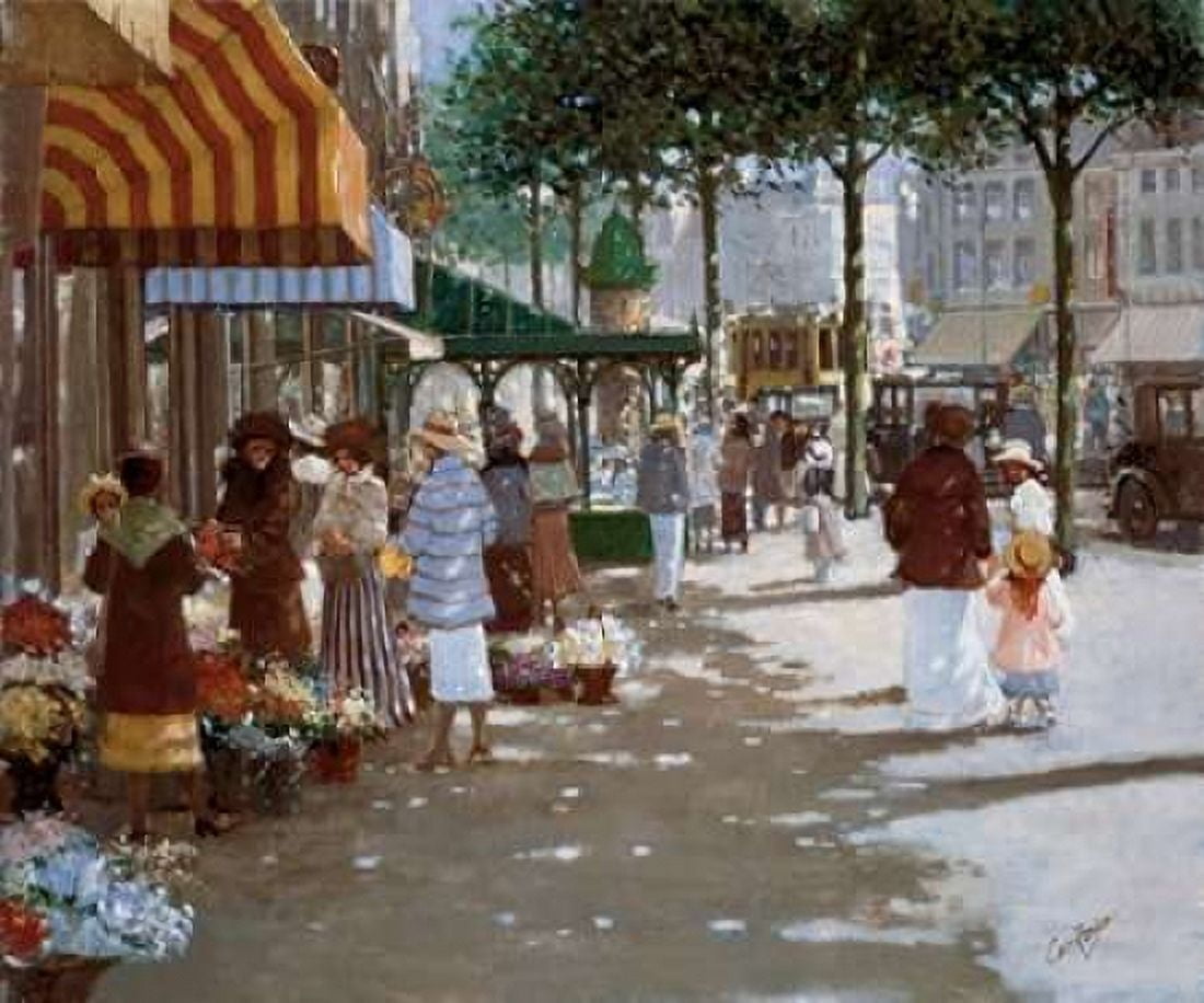 Old Market place II Canvas Art - Carel van Rooijen (20 x 24)