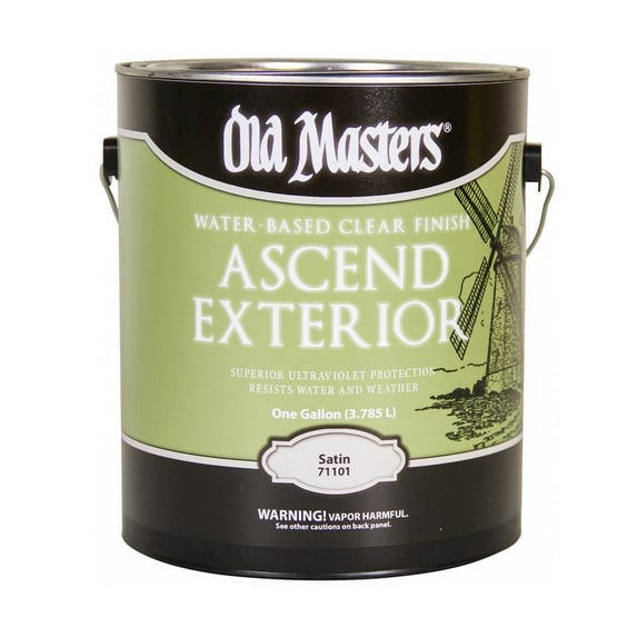 1 gal Old Masters 71101 Clear Ascend Exterior Water-based Finish, Satin