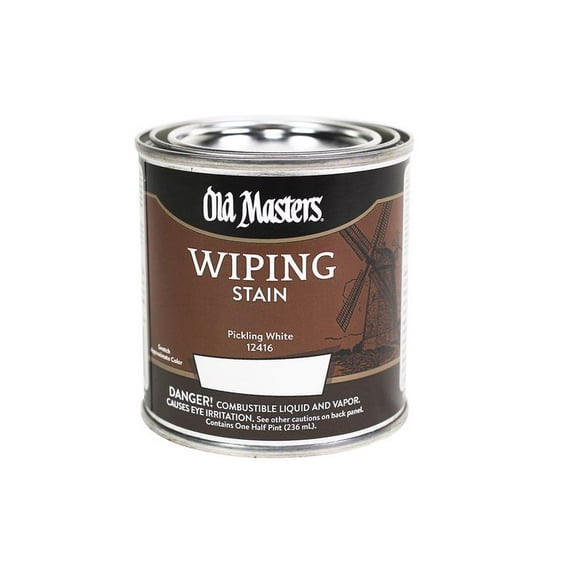1/2 pt Old Masters 12416 Pickling White Old Masters Oil-Based Wiping Stain