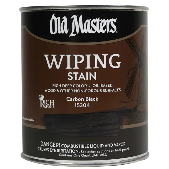 Old Masters 15304 Rich Tone Wiping Stain 1 qt. - Carbon Black