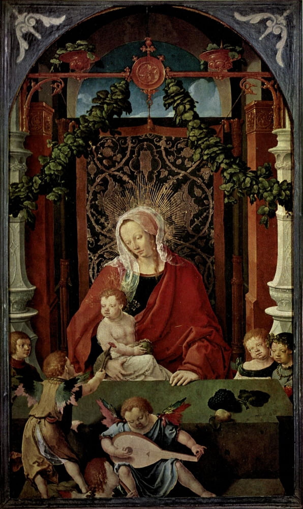 Old Masters 1900 Mary with child Canvas Art - Lucas van Leyden (18 x 24)