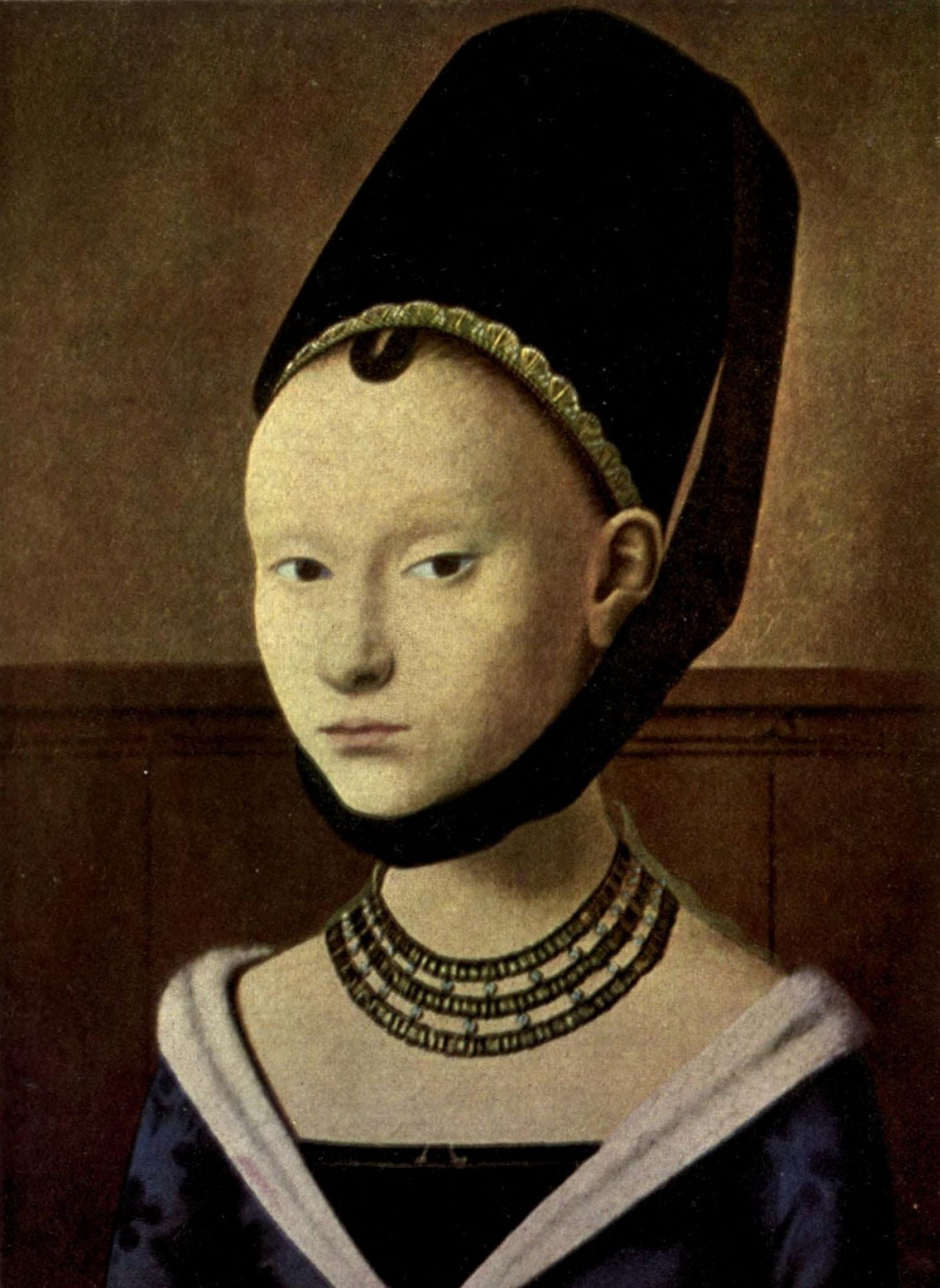 Old Masters 1900 Portrait of a young girl Canvas Art - Petrus Christus (18 x 24)
