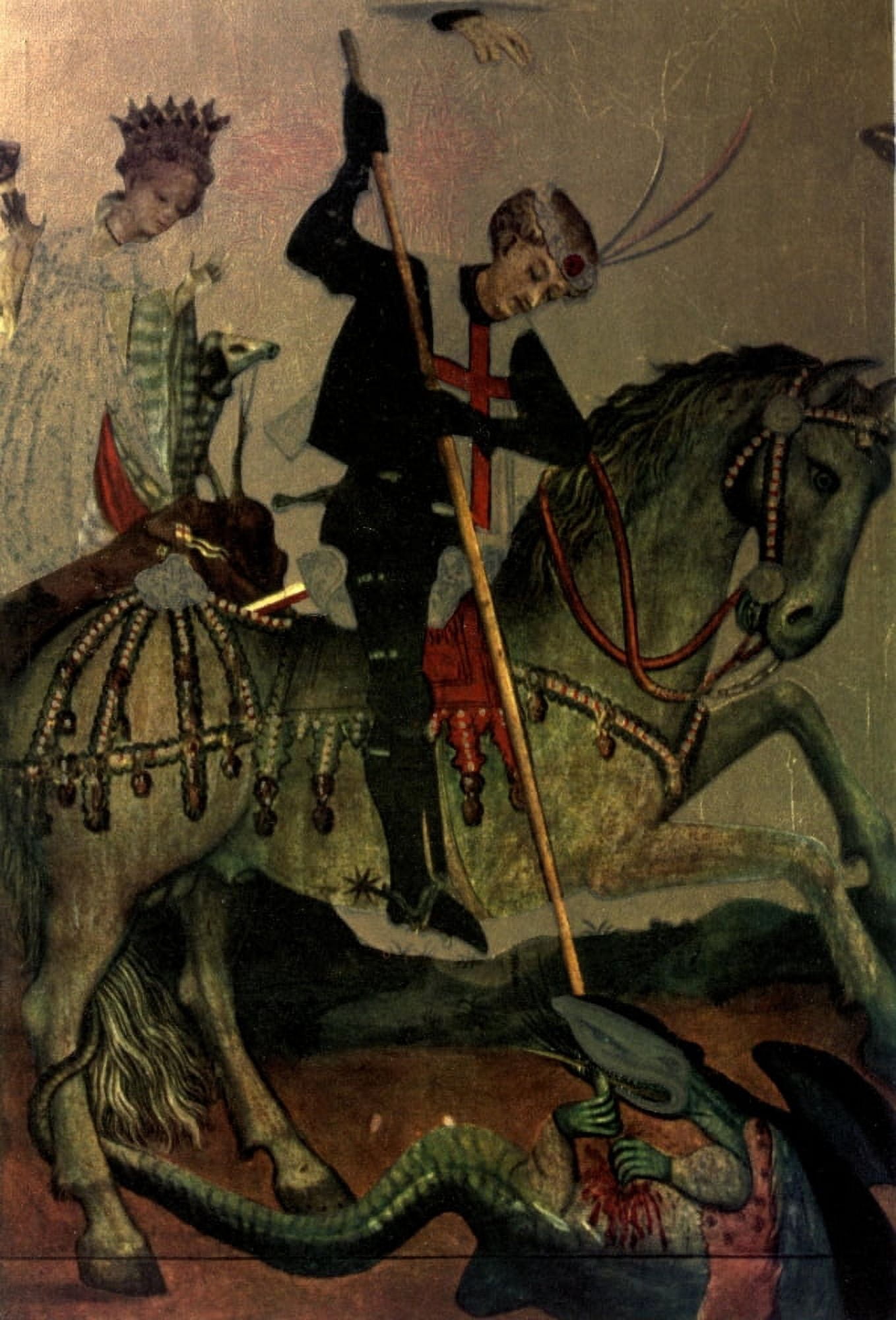 Old Masters 1900 Retable of Saint George Canvas Art - Andres Marsal de Saxe (24 x 36)