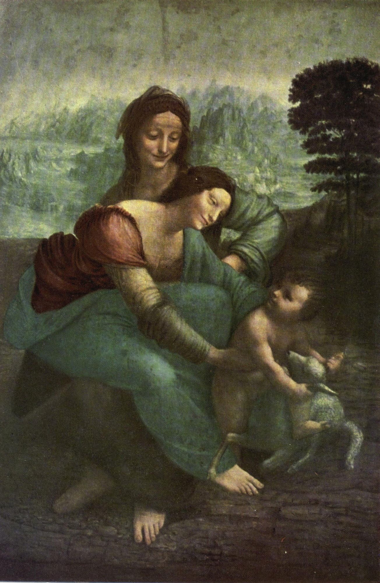 Old Masters 1900 St Anne Canvas Art - Leonardo Da Vinci (18 x 24)