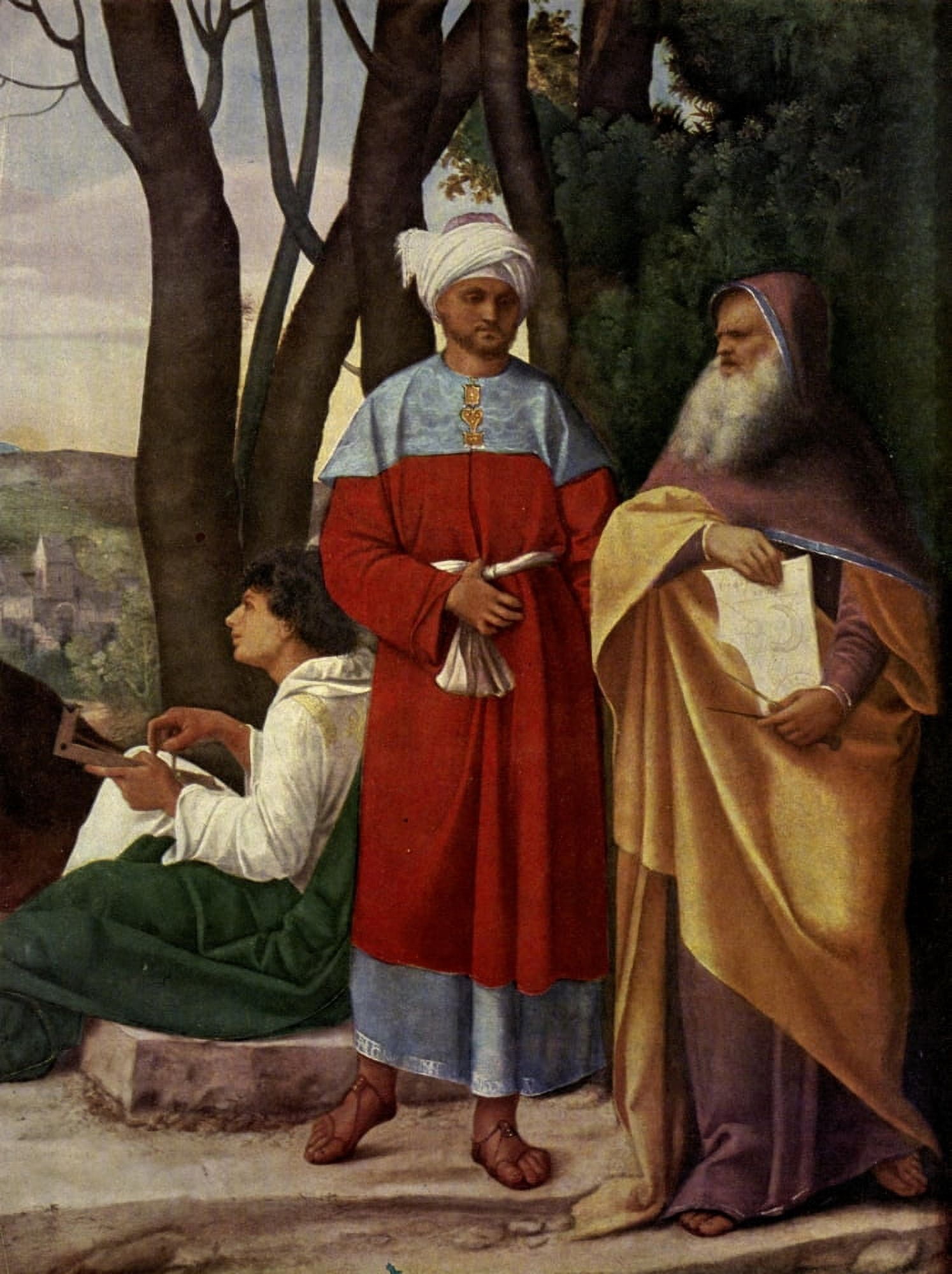 Old Masters 1900 The Three Wise Men Canvas Art - Giorgione (24 x 36)