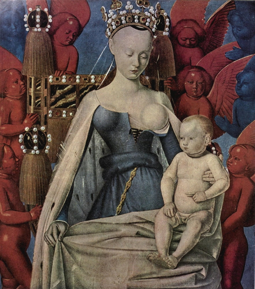 Old Masters 1900 The Virgin Canvas Art - Jean Fouquet (24 x 36)