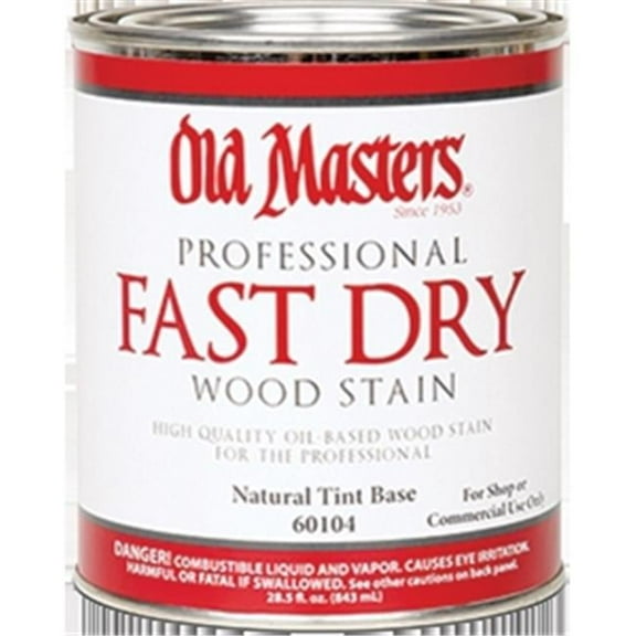 Old Masters 60104 Natural Tint Base Fast Dry Wood Stain - Natural tint base - 1 Quart