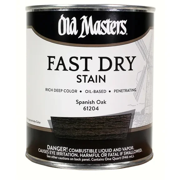 qt Old Masters 61204 Spanish Oak Fast Dry Stain Interior Oil-Based Wood Stain