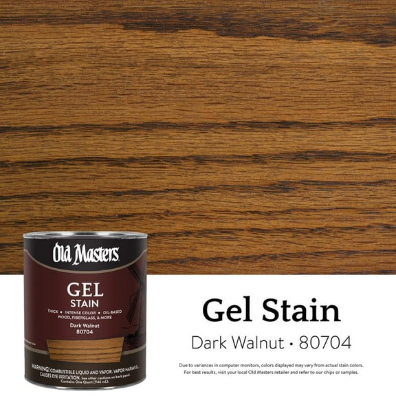 Old Masters Semi-Transparent Dark Walnut Oil-Based Alkyd Gel Stain 1 qt